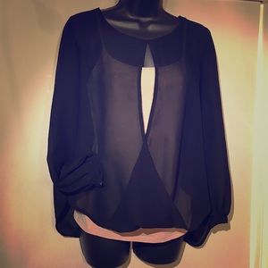 Sheer flowy blouse